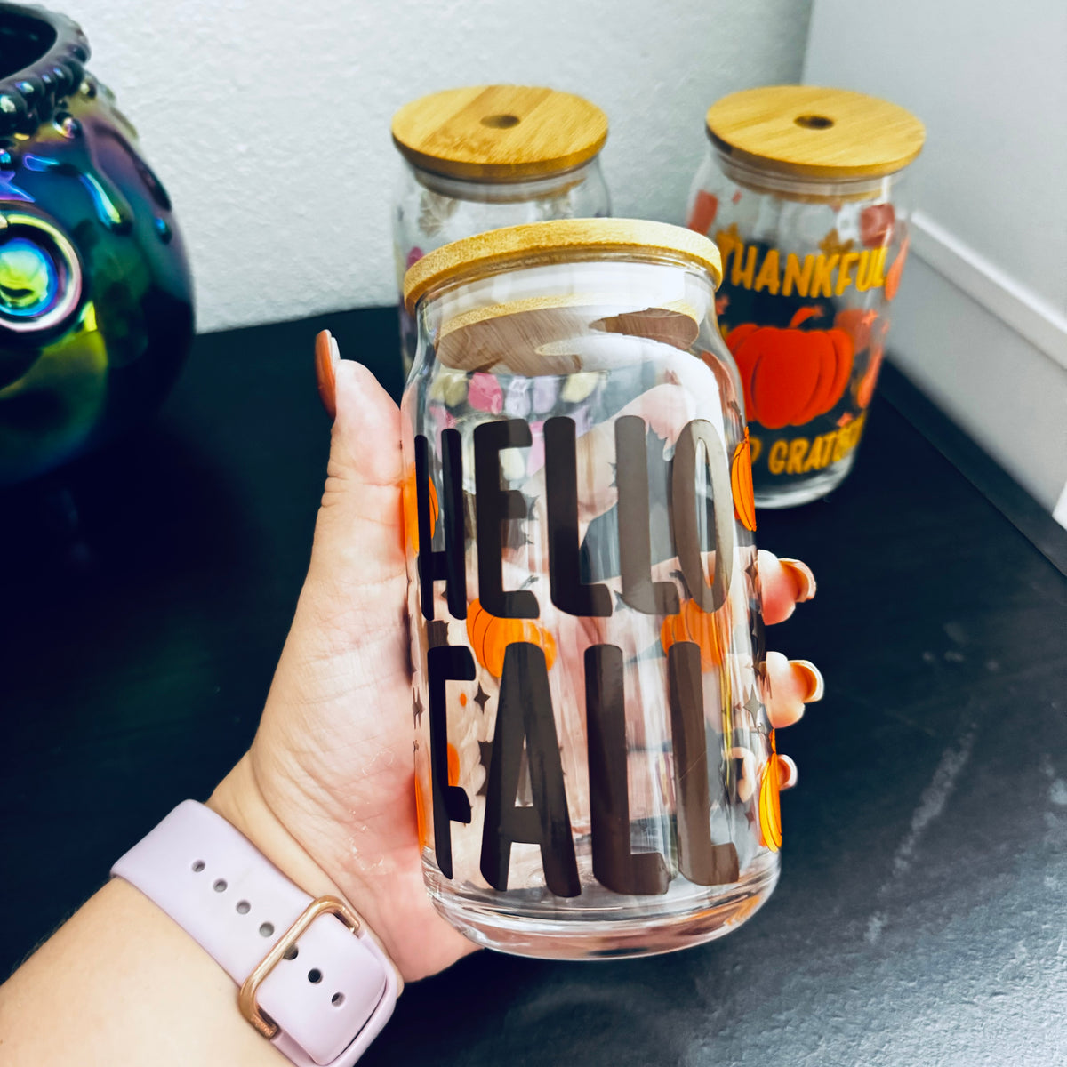 Vaso de Cristal 16 oz – Hello Fall