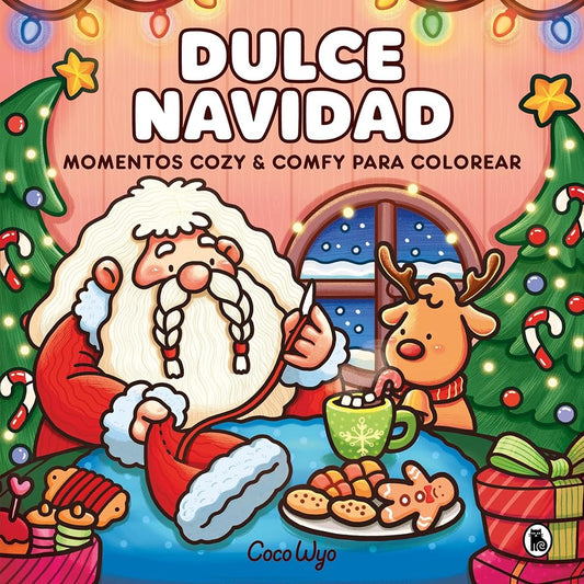 Dulce Navidad / Cozy Christmas: Coloring Book for Adults and Kids (COCO WYO) (Spanish Edition) cover image