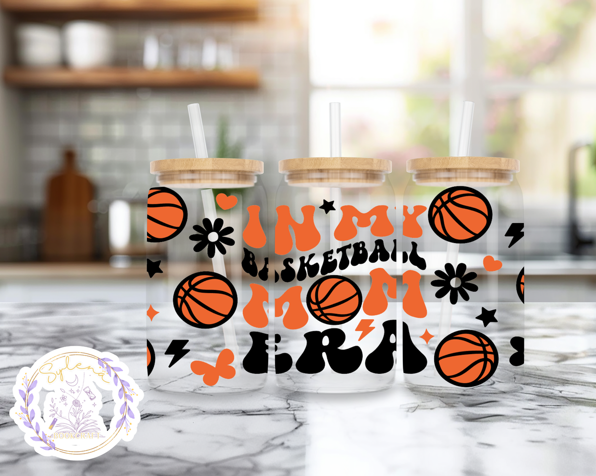Basketball Mom Era Glass Can
