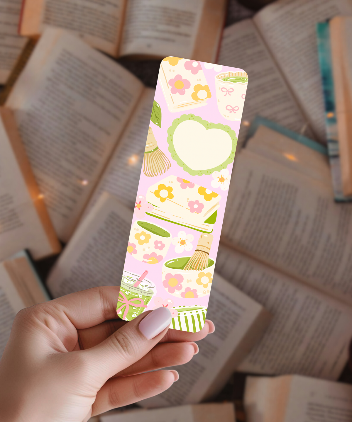 Matcha & Books Bookmark