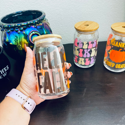 Vaso de Cristal 16 oz – Hello Fall